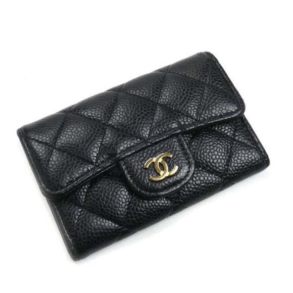 CHANEL Matelasse Card Case, Black, AP0214, Women's - Picture 1 of 7
